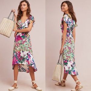 Anthro Tracy Reese XXSP Ennis Floral Dress Hi Lo